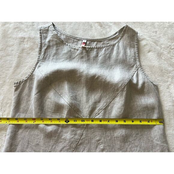 SOUTH STREET LINEN Sz 0 US Small Cream Metallic Criss Cross Shell Tank Top NWOT - Picture 11 of 16